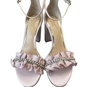 Jewel Badgley Mischka Women's Deva Evening Sandals Pink Size 8 NIB